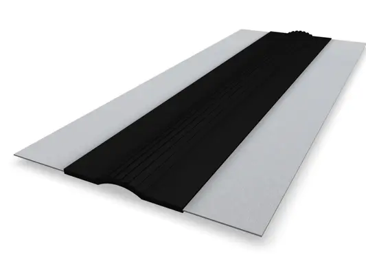 PREFA takrännlist, aluminium, svart, 6 000 x 375 mm, högkvalitativ tätningslösning för takränninstallation.