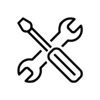 Clipart med skruvmejsel och skruvnyckel