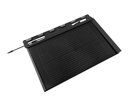 Bild visar PREFA solpanel liten i svart.