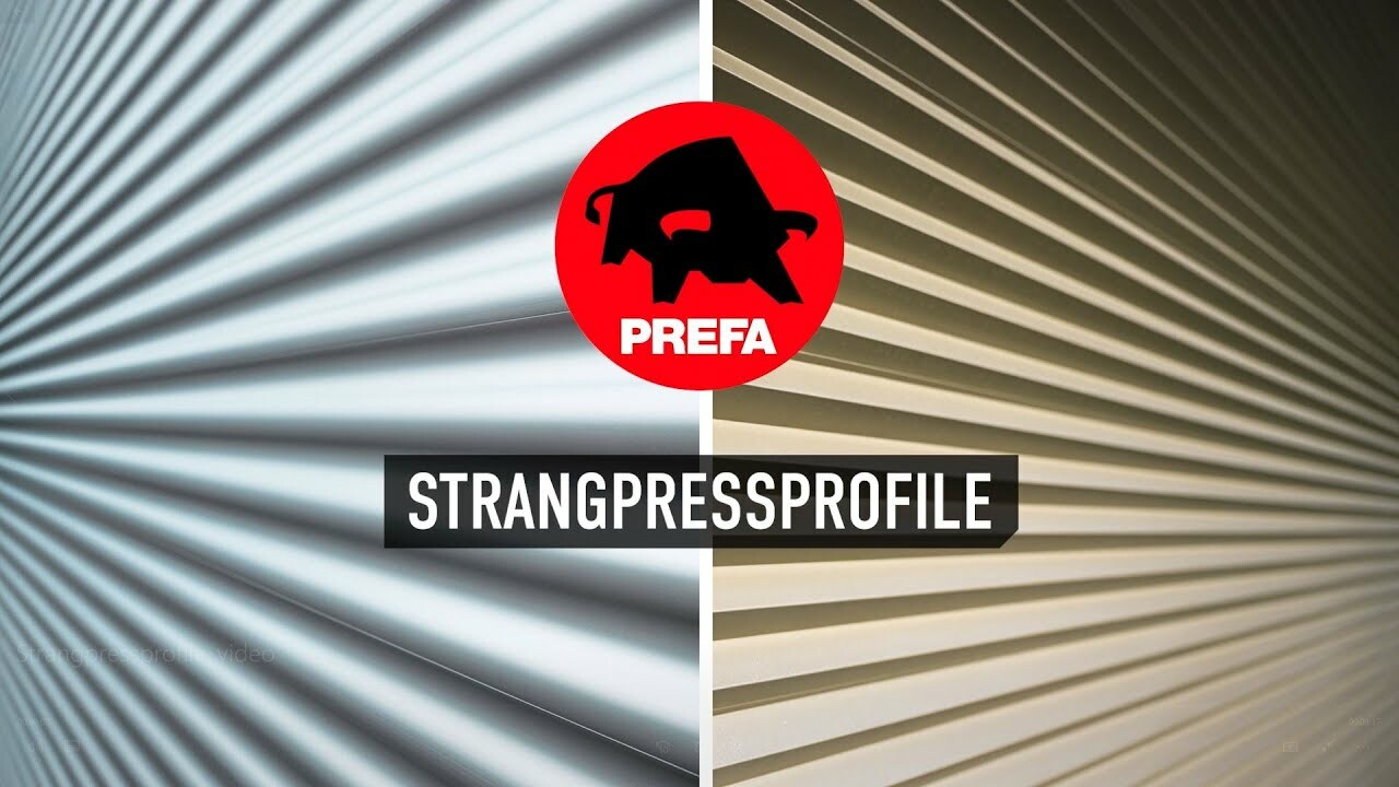 Introduktionsbild för kort PREFA-video om strängpressade profiler: Sicksackprofil och vågprofil