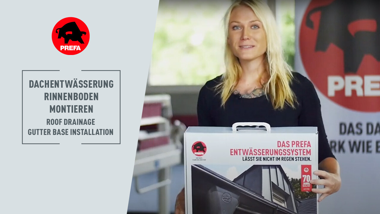 Miniatyrbild för Youtube-videon från PREFA Academy-kanalen ”ihopsättning av rännskarven”