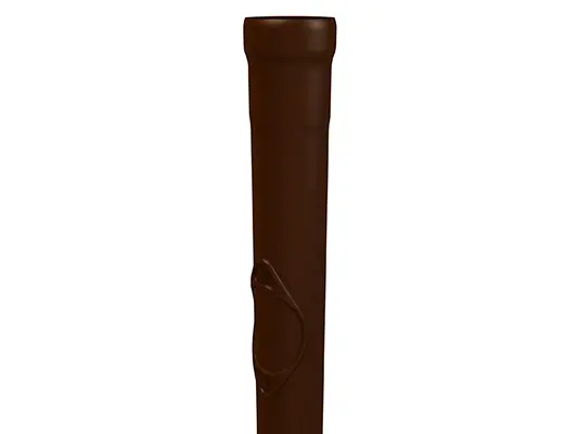 PREFA stativrör med rengöringsöppning, brun, Ø 80, 100, 120 mm, praktisk underhållsöppning för stuprör.