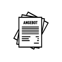 Clipart av en pappershög i form av en offert