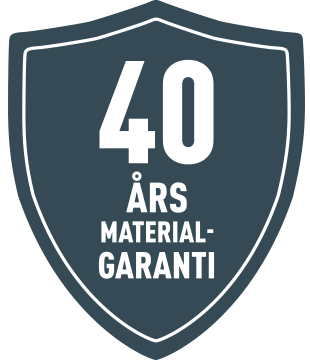 40 års materialgaranti